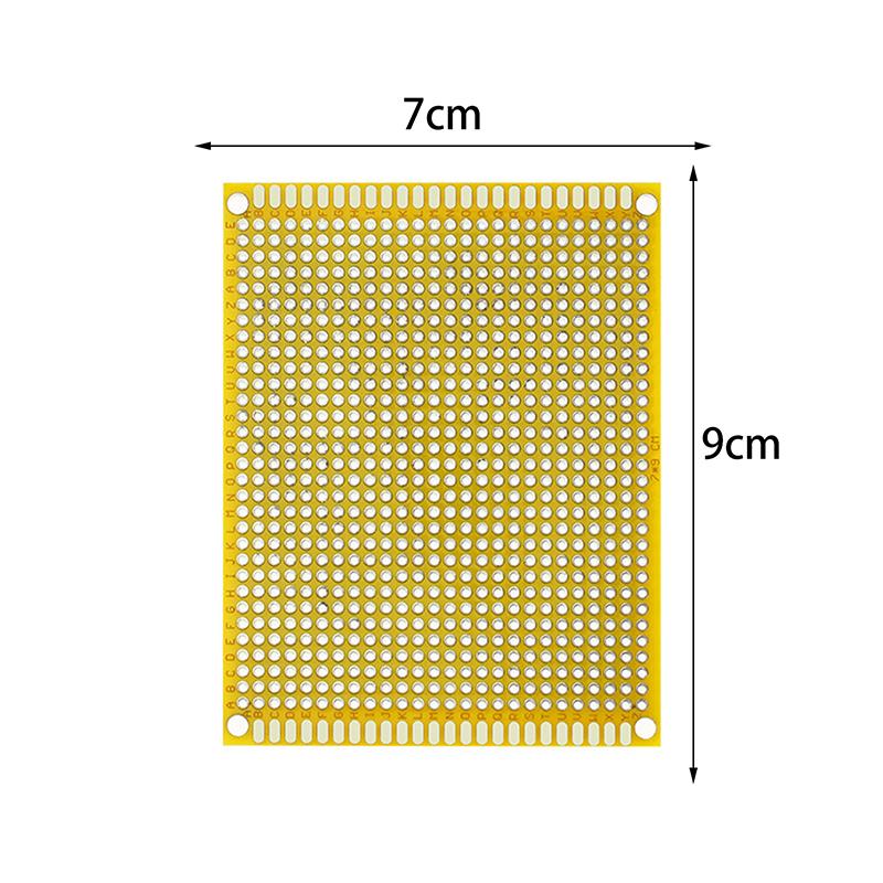 5PCS PCB Breadboard Yellow Protoboard Board Plated Universal Board Double Sided Board