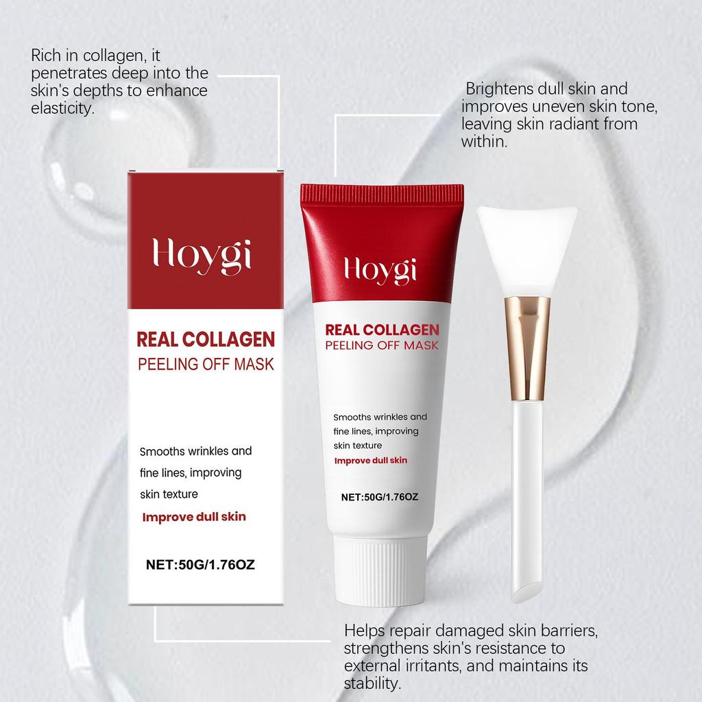 Hoygi Collagen Peel-Off Mask 50g: Gently Cleanses the Face, Exfoliates, Reduces Wrinkles, Hydrates and Moisturizes, and Nourishes the Skin.
