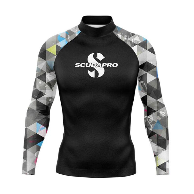 Mens UPF 50 Long Sleeve Rash Guard Surfing Diving Snorkeling UV Protection Water Sports Wetsuit Top XXS