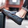 Handgenähte weiche Lederschuhe für Herren, bequeme Loafer, lässige Fahrschuhe, Mokassins, flache Schuhe für Herren