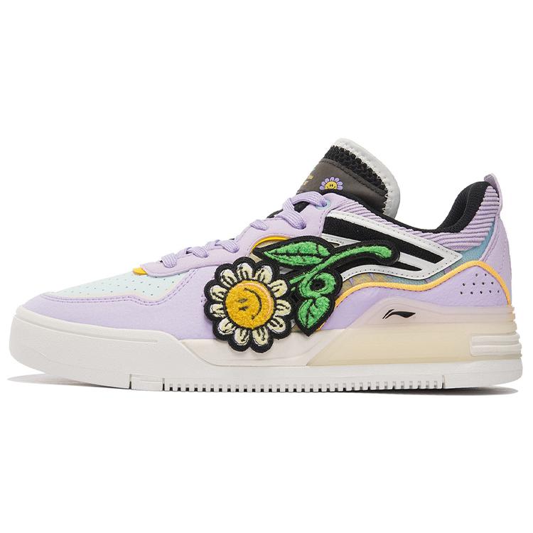 New LiNing Wave V1 Anti Slip Wear Resistant Low Top Skateboard Shoes Women's Lilac AGCS182-2