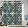 Gold Snowflake Shower Curtain Waterproof Decorative Printed Fabric Bathroom Accessories Modern Home Decoration 3D Printing
