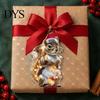 Year of 2026 Commemorative Keepsakes Christmas Animal Hanging Ornaments with Lanyard, Cute Double Sided Pendant Tree Accessories Santa Hat,