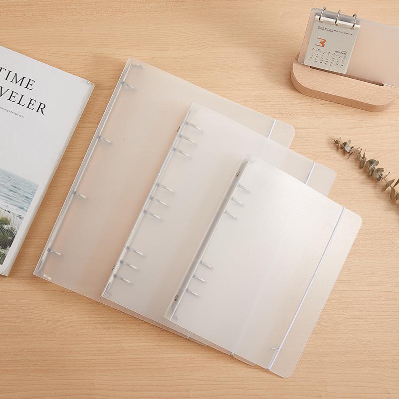 Premium Frosted A4 Binder with Ribbon Insert & Transparent PP Loose-Leaf Folder