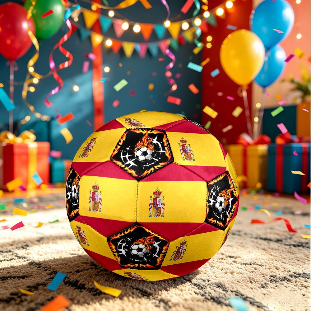 1pc Spanish Sports Theme Size 5 Soccer Ball Professional Match Training Football Indoor &Outdoor Sports Ball Lightweight Durable C6644
