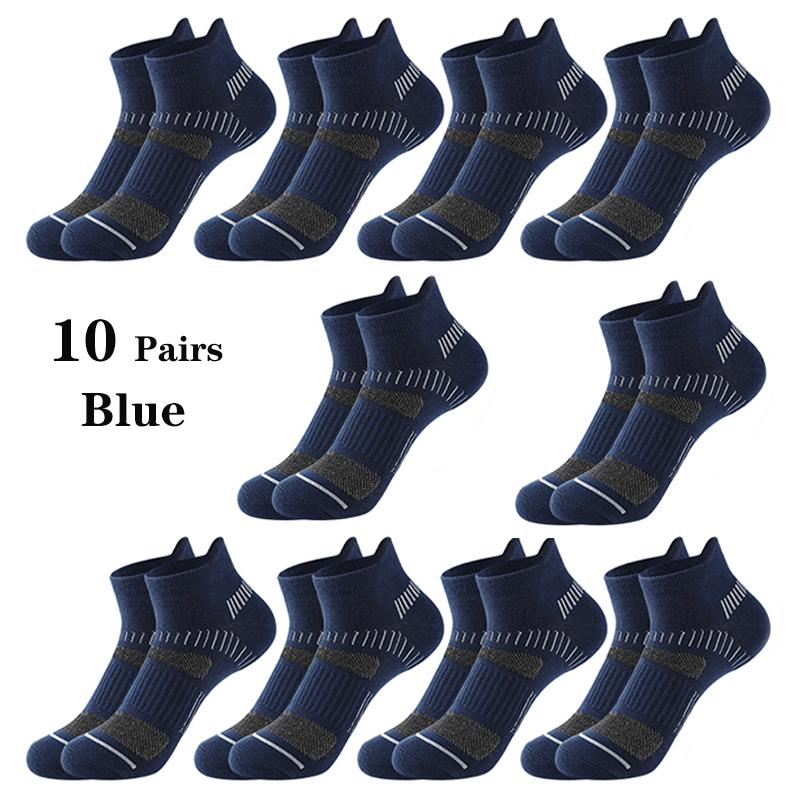10 Paar Herren Knöchelsocken Baumwolle Hohe Qualität Sportliche Fitness Sport Lauf Socken Atmungsaktiv Bequem Mesh Lässige Kurze Socken