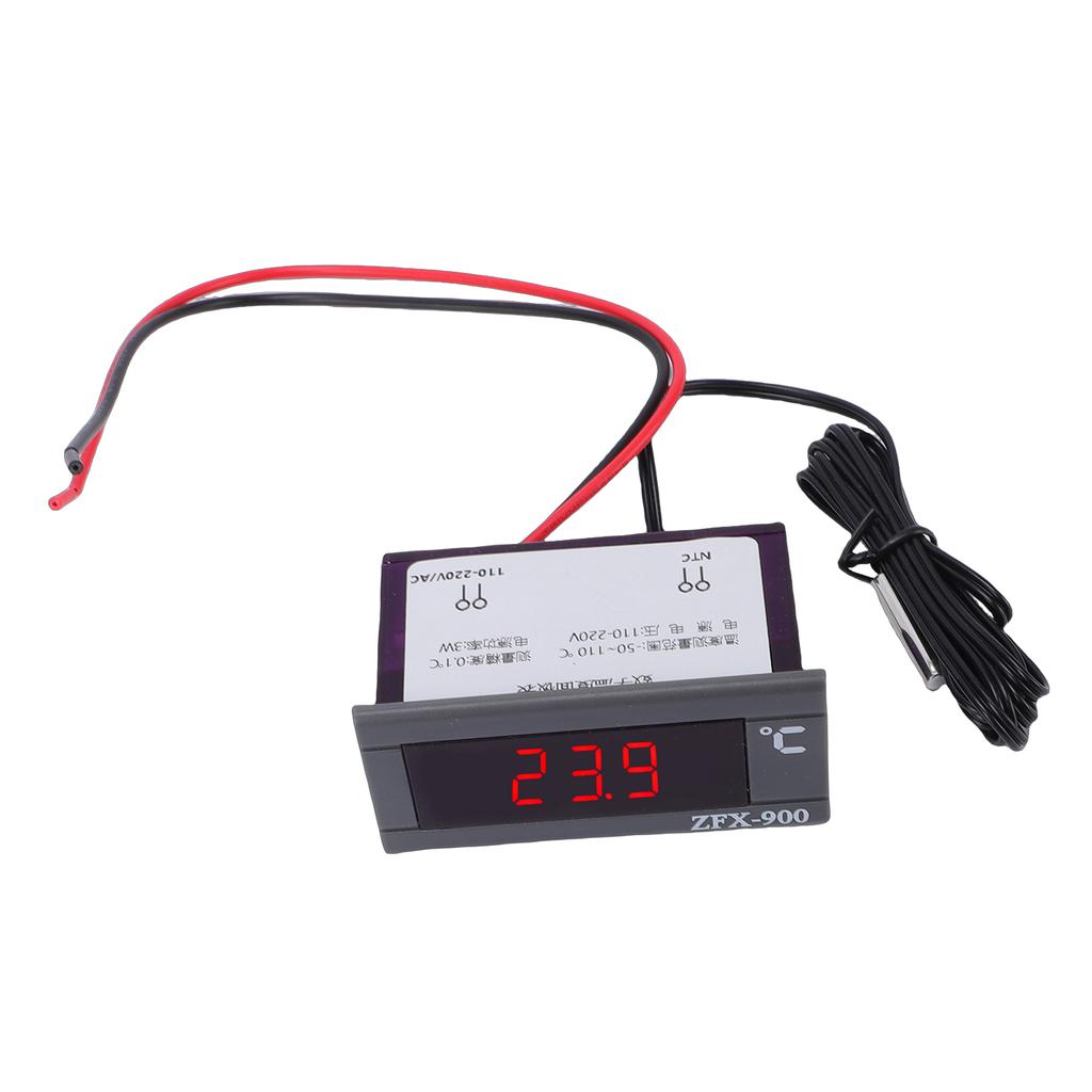 Digitales Temperaturmessgerät, LED-Temperaturanzeige mit einem Bereich von -50 bis 110 Grad Celsius für Kühlschrank und Vitrine