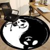 1pc Panda YinYang Office Round Area Rug, Indoor Mat Suitable For Office, Under Office Chairs Bedroom Living Room Home Decor, Room Deco