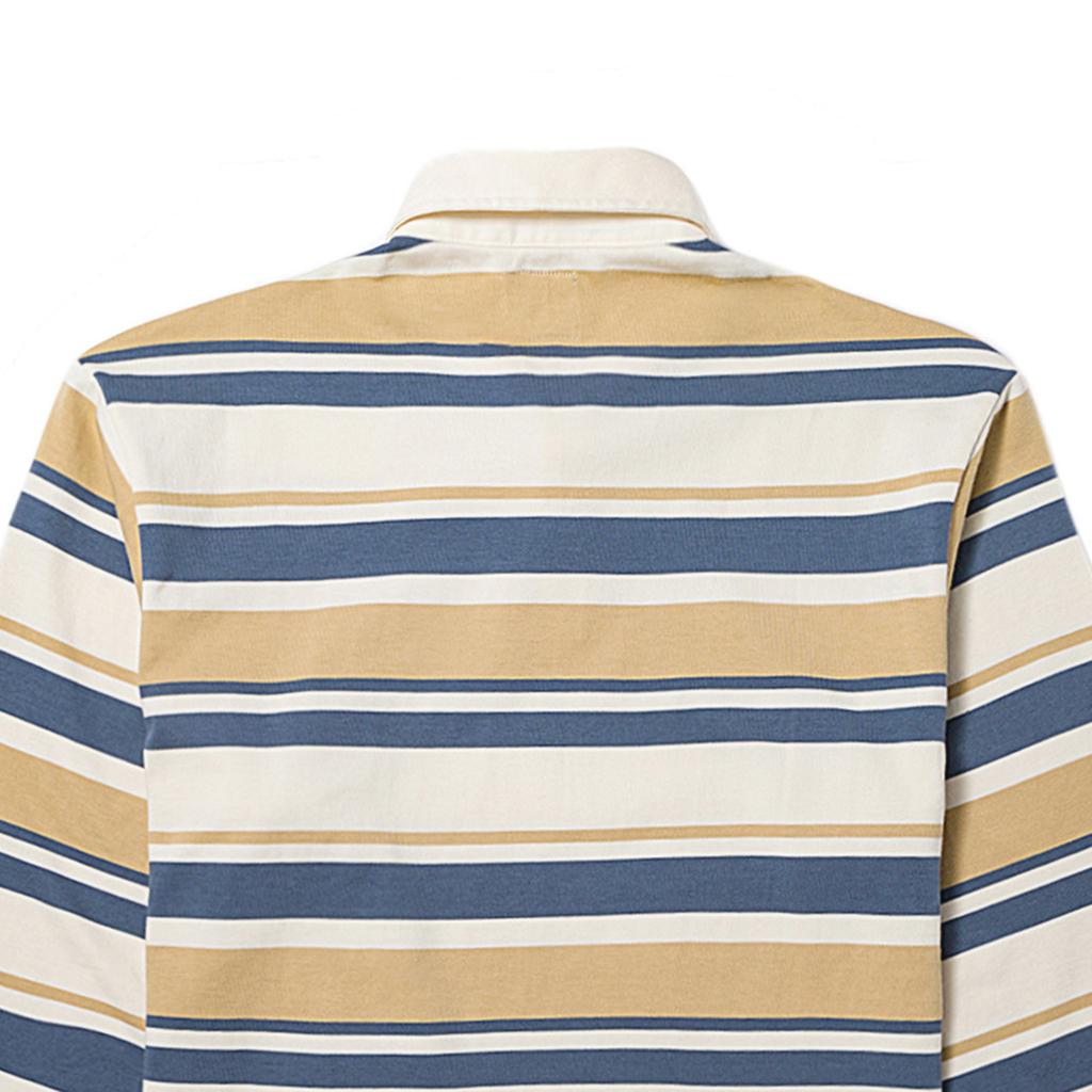 Vans Striped Long Sleeve Polo Shirt Unisex Tops Off-White VN000FS1CFH