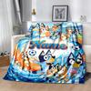 Bluey's Soccer Fun Personalized Name Blanket Gift Customizable Blanket Durable Comfort for Couch Home Decor Bedding Living Room for All Occasions