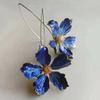 Orecchini Stile Etnico per Donna Fiore Blu in Fiore Lungo Metallo Color Rame Intarsiato Pendenti Gioielli Trendy Regalo Femminile
