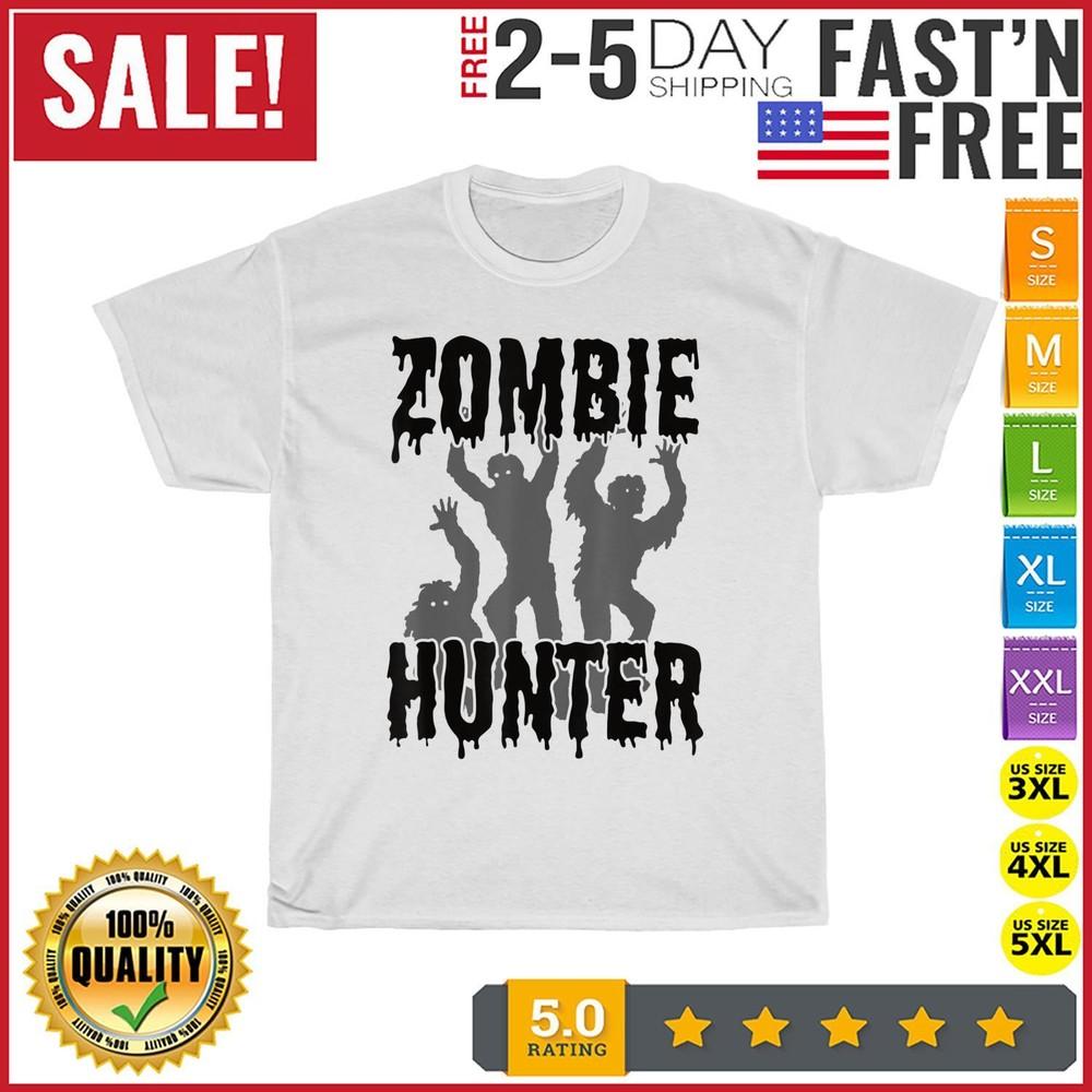 

Zombie Hunter Halloween party costume Vintage T Shirt Men Women Fashion NEW 2023 2XL