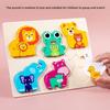 Wooden Childrens 3d Puzzle Set With Animal And Dinosaur Figures For Early Education