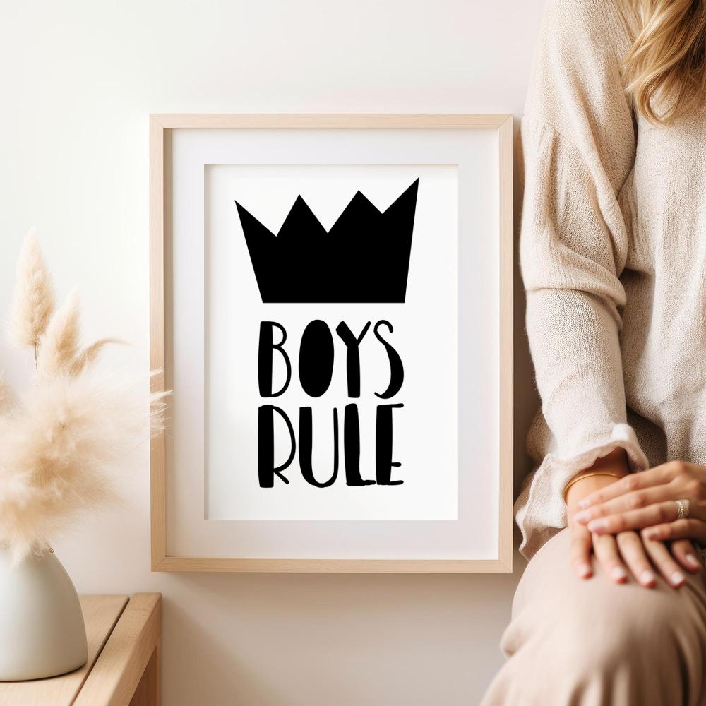 Black and White Crown Poster