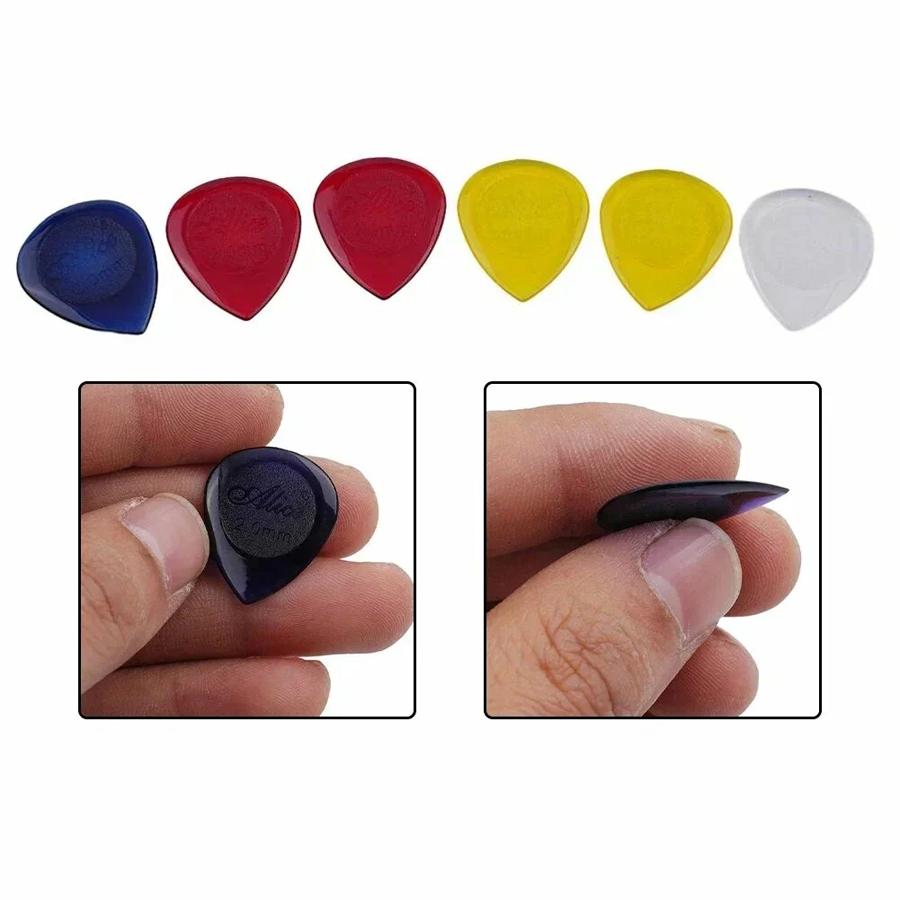 12/24pcs Guitar Picks Droplet Shaped Plectrums for Acoustic Electric Bass Ukulele String Instrument Music Performance Tool XJM