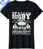 Funny Rugby Never Underestimate A Girl Who Plays Rugby TShirt Fashion Loose Women Gift TShirt Ropa Hombre