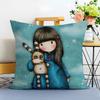 Cartoon SSantoro Gorjuss Cushion Cover Washable Linen Pillowcase Soft  for Sofa Bed Cozy Home Room Decor