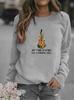 2026 Women's Printed Round Neck Hoodie