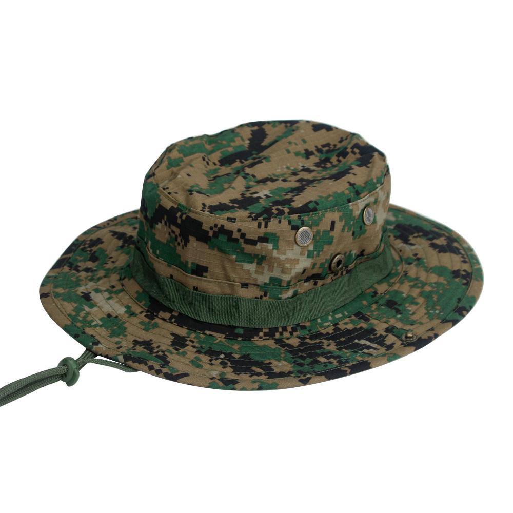 Faltbarer Militär-Camo Eimerhut mit breiter Krempe für Outdoor-Wandern & Angeln
