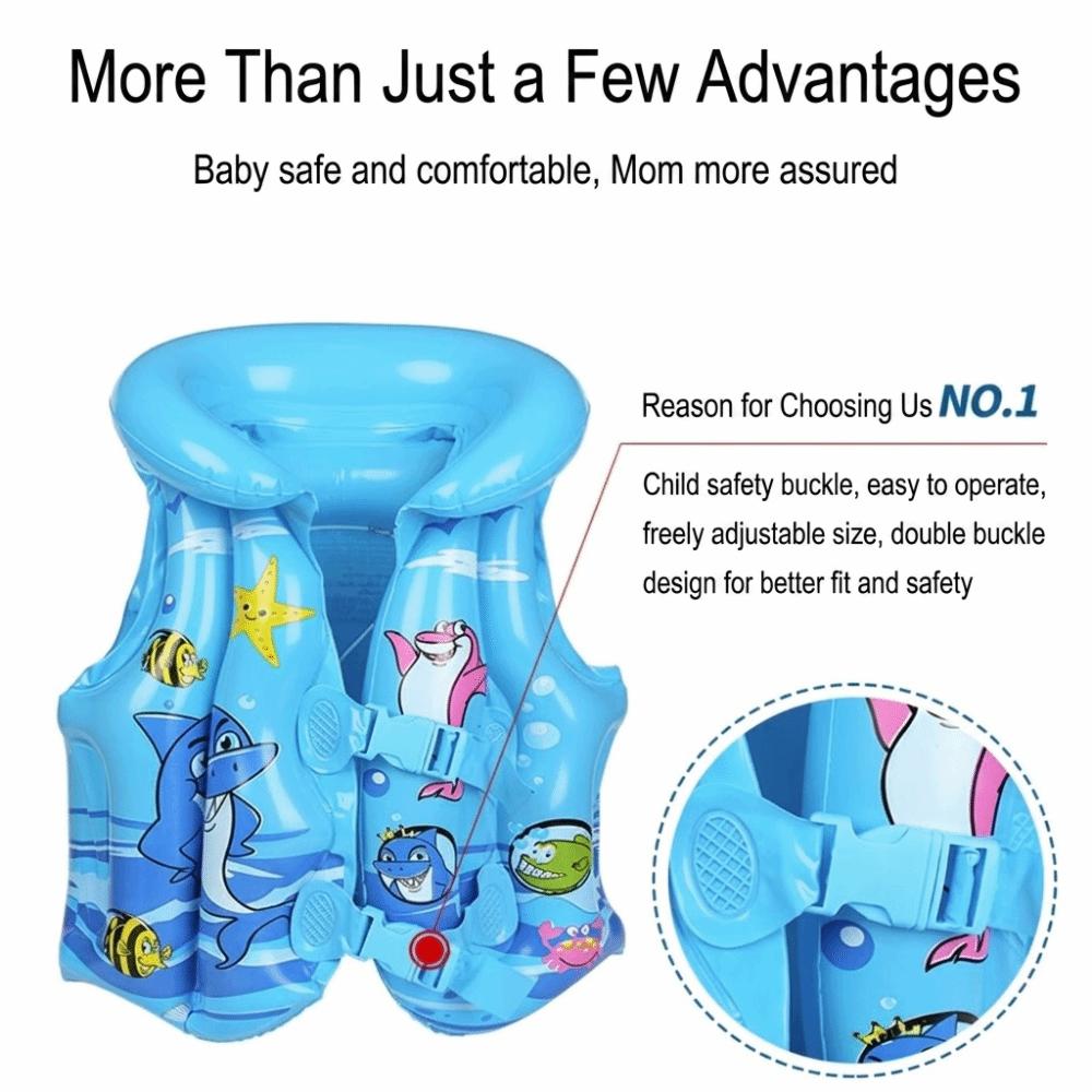 Inflatable Float Vest Independent Airbags Kid Life Jackets Children Safety Vest Water Activities