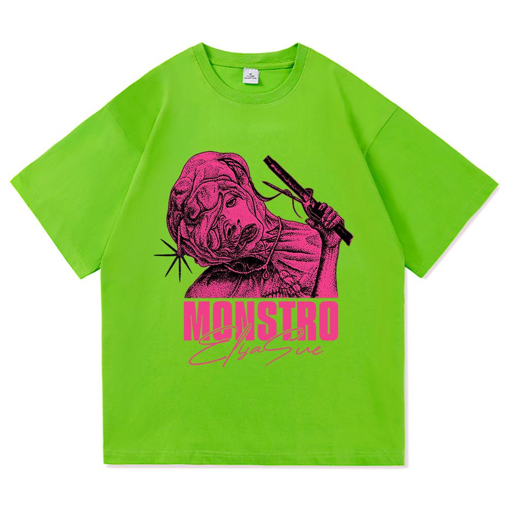 The Substance Movie 2024 T Shirts Men Harajuku Monstro Elisasue Tshirt Unisex High Quality Horror Style Vintage Cotton Tee Shirt