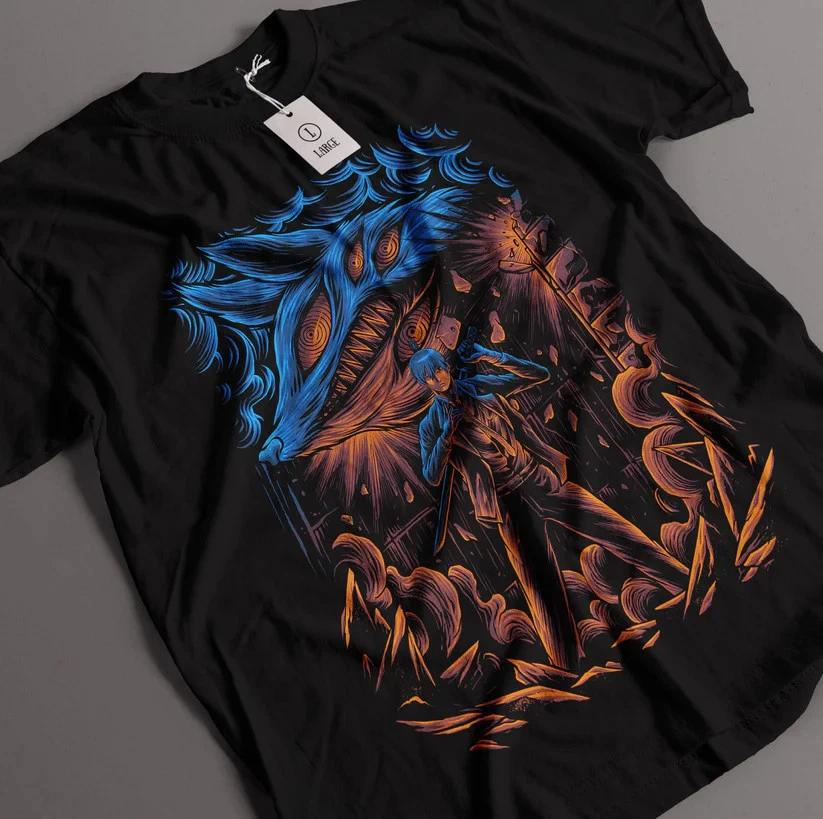 Anime Chainsaw Unisex Aki Hayakawa Black T Shirt Size S 4xl S