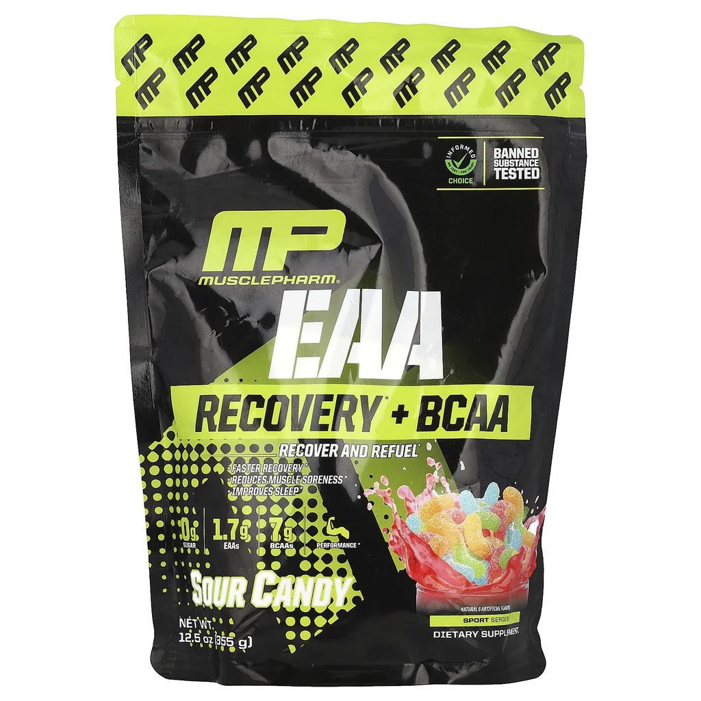 Eaa Recovery + Bcaa, Sour Candy, 355G(12.5Oz)