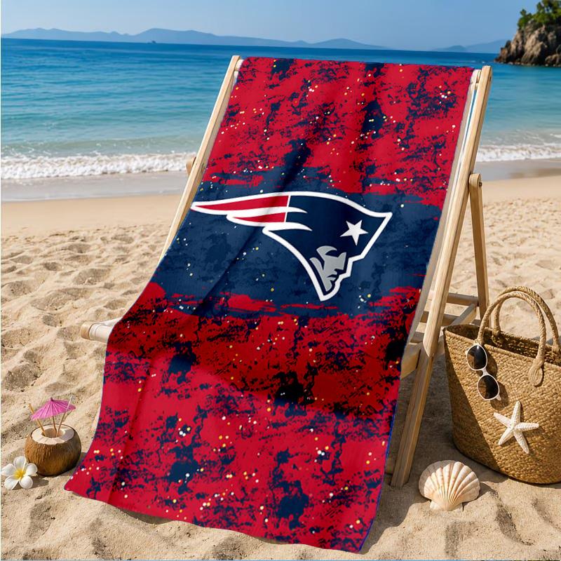 New England Football Team Logo Beach Towel, Quick-drying, Easy to Care for, Suitable for Both Fitness and Beach Vacations,Sports Essential