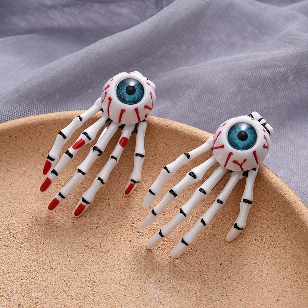Bone Skeleton Claws Hair Accessories Korean Style Barrette Women Hair Clip Halloween Rubber Band