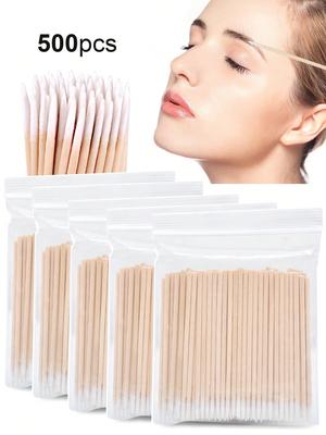 10 cm einzelne Wattestäbchen Reinigungsstift Hygienischer Reinigungsstift Haushalts-Make-up-Entferner-Stick Mikrobürste für Wimpern