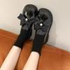 Fashion Women's Shoes With Bow Heel Leather Casual Black Quick Delivery Stylish On Offer Slip High Quality Fashion Vacation Ladies Pumps