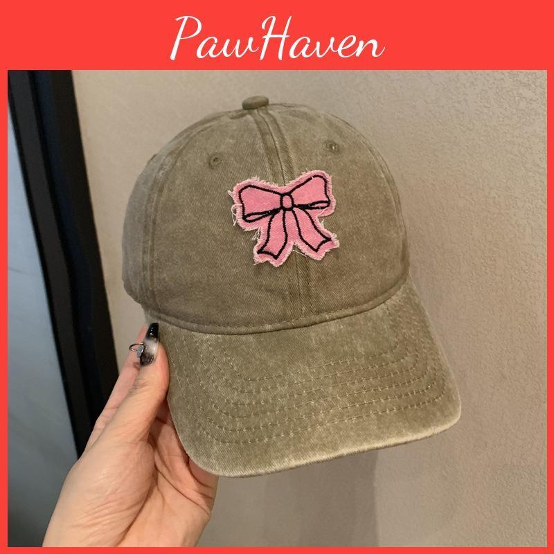 Baseball Cap Peaked Hat Bow Pattern Uv Protection Breathable Quick Dry Gift