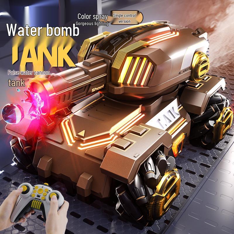 Gesture-Controlled Remote Tank with Water Bomb Launcher & Drift Spray