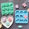 9 Cavity Flower Shaped Candy Chocolate Cookies Silicone Mold Kitchen Handmade Baking Tool