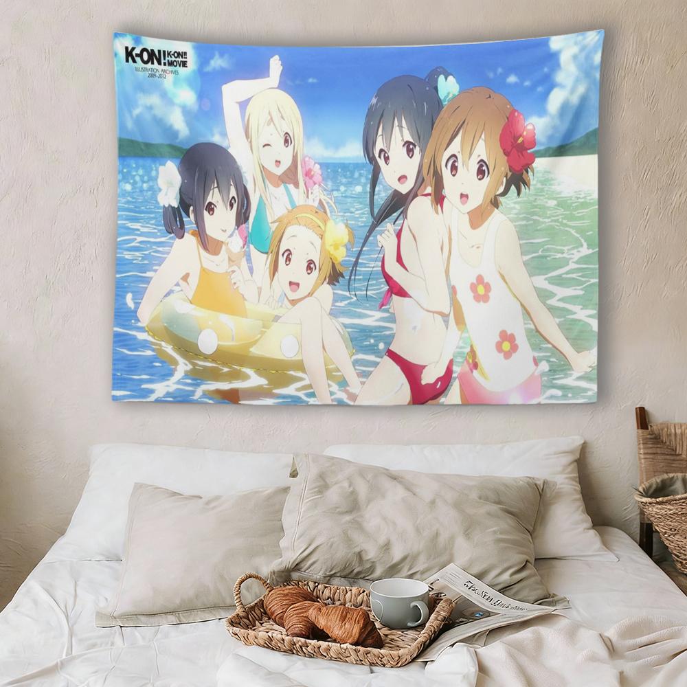 KOOn Summer Beach Anime Tapestry Cartoon Wall Art for Bedroom Dorm Living Room Decor