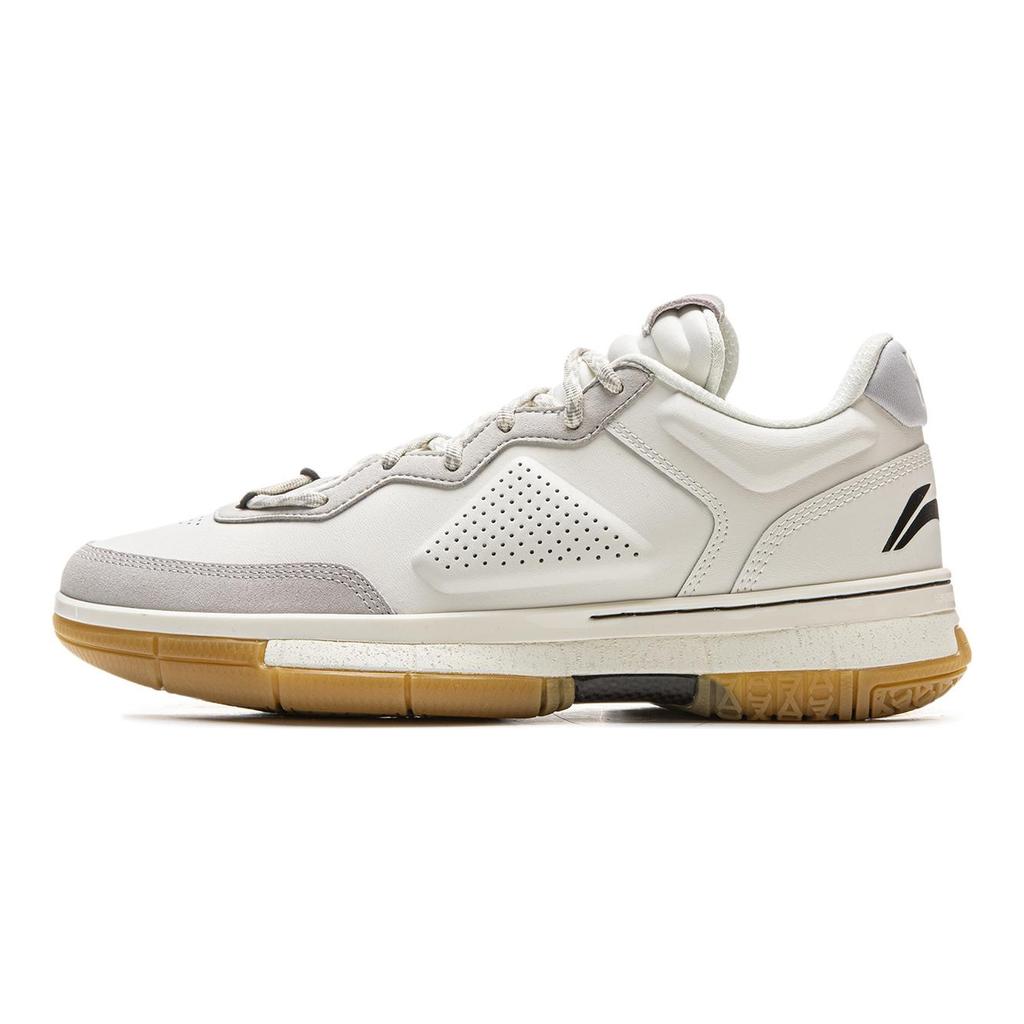 Li Ning Wow1 Low Basketball Shoes Men's Low Top White Gray ABAU099-2