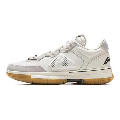 Li Ning Wow1 Low Basketballschuhe Herren Low-Top Weiß Grau ABAU099-2