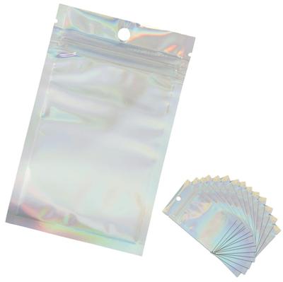 Fogman Packaging Bag Zipper Bag Aluminum Transparent Silver Aurora Zipper Set of 100 X 8 Anti-tarnish (13 Cm)