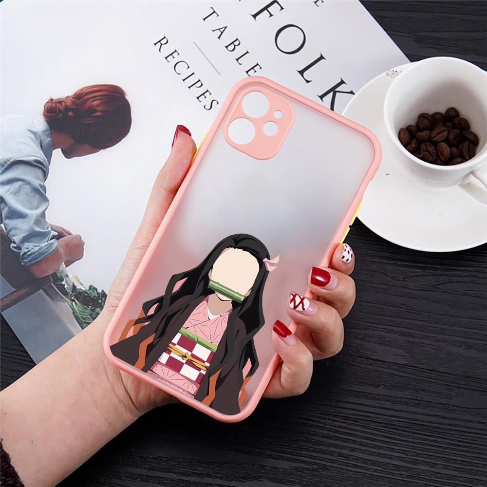 

Чехол для телефона Giyu Tomioka kyojuro rengoku Demon Slayer для iPhone13 12 Mini 11 Pro XS Max X XR 7 8 Plus, полупрозрачный матовый чехол iPhone13PROMAX