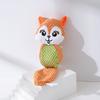 Dog Squeak Toys Cute Stuffed Durable Chew Toy Uneven Surface for Puppy Teething Soft Plush Animals Multiple Styles
