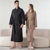 Cozy Velvet Bathrobe: Unisex Fleece-Lined, Thick Warmth for Autumn & Winter