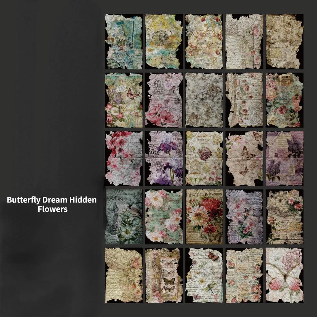 50 Sheets Forest Themed DIY Decorative Paper, Made of Paper, for Scrapbooks, Mysteries, Crafts, Creative Expression