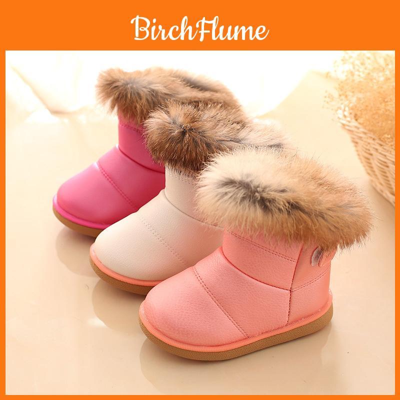 Kids Baby Toddler Boys Girls Pu Leather Winter Bootie Warm Snow Shoes Boots Gift For Cozy Comfort And Stylish Appearance