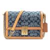 New COACH Hutton Fabric Messenger Bag Shoulder Bag Women's Blue & Orange CJ389-B4RA3