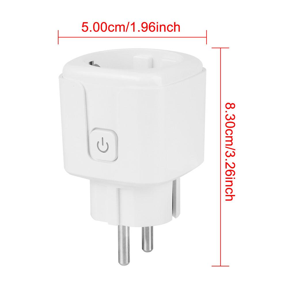 EU 16A Smart Socket Remote Control Smart Life APP Wifi Smart Plug With Power Monitoring Support Google Assistant Alexa