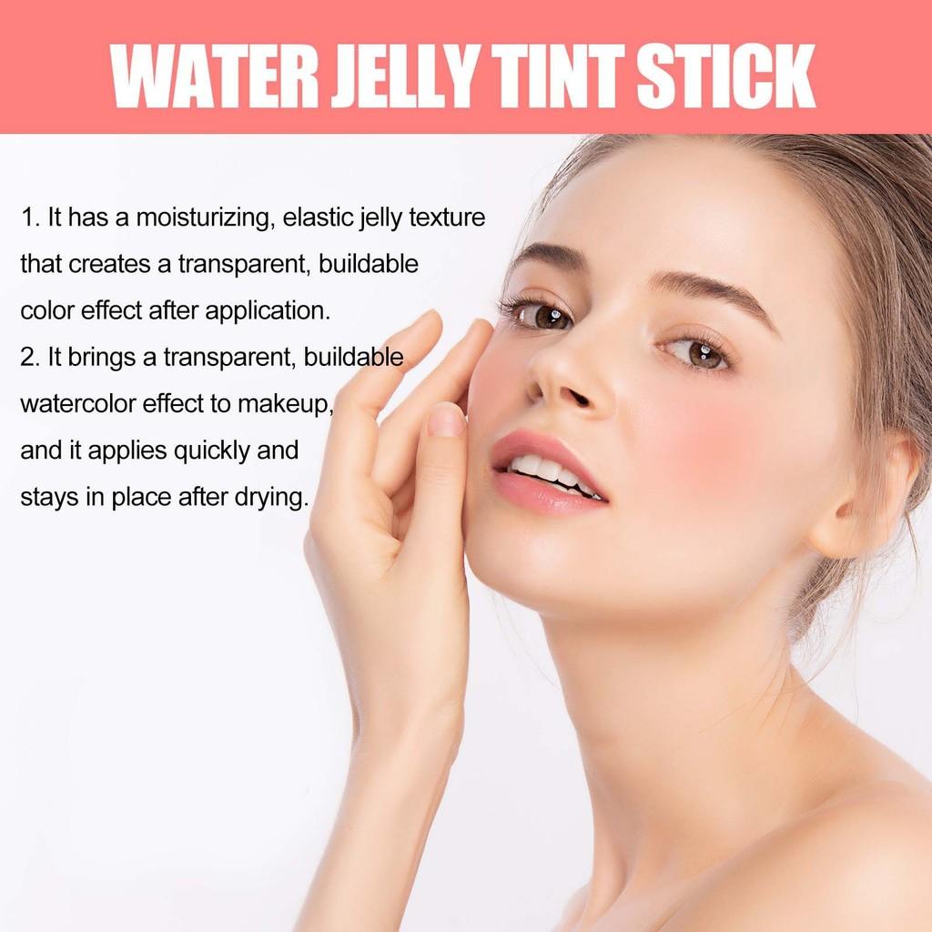 Jaysuing Coral Color Two-in-one Blush And Lip Gloss Stick For Radiant Skin