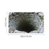 3D Visual Polyester Cloth Floor Mat for Household Bathroom Door Absorbent and Non Slip Foot Mat Easy To Maintain
