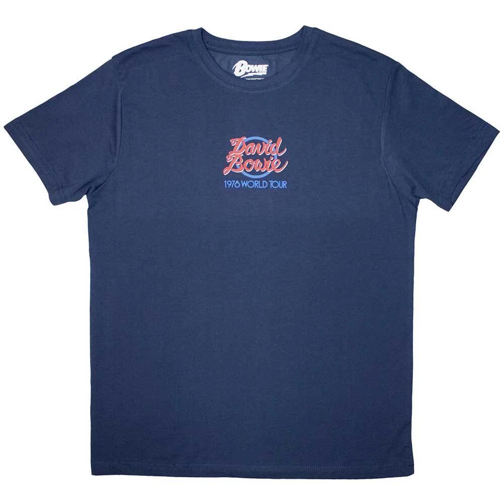 David Bowie Unisex T-Shirt: Mini 1978 World Tour Logo (Small) S