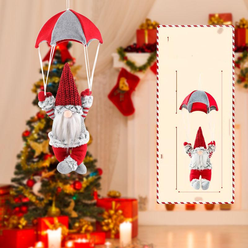 

Santa Claus Parachute Doll Pendant Pendant Christmas Decoration Small Doll Pendant Scene Arrangement червоний