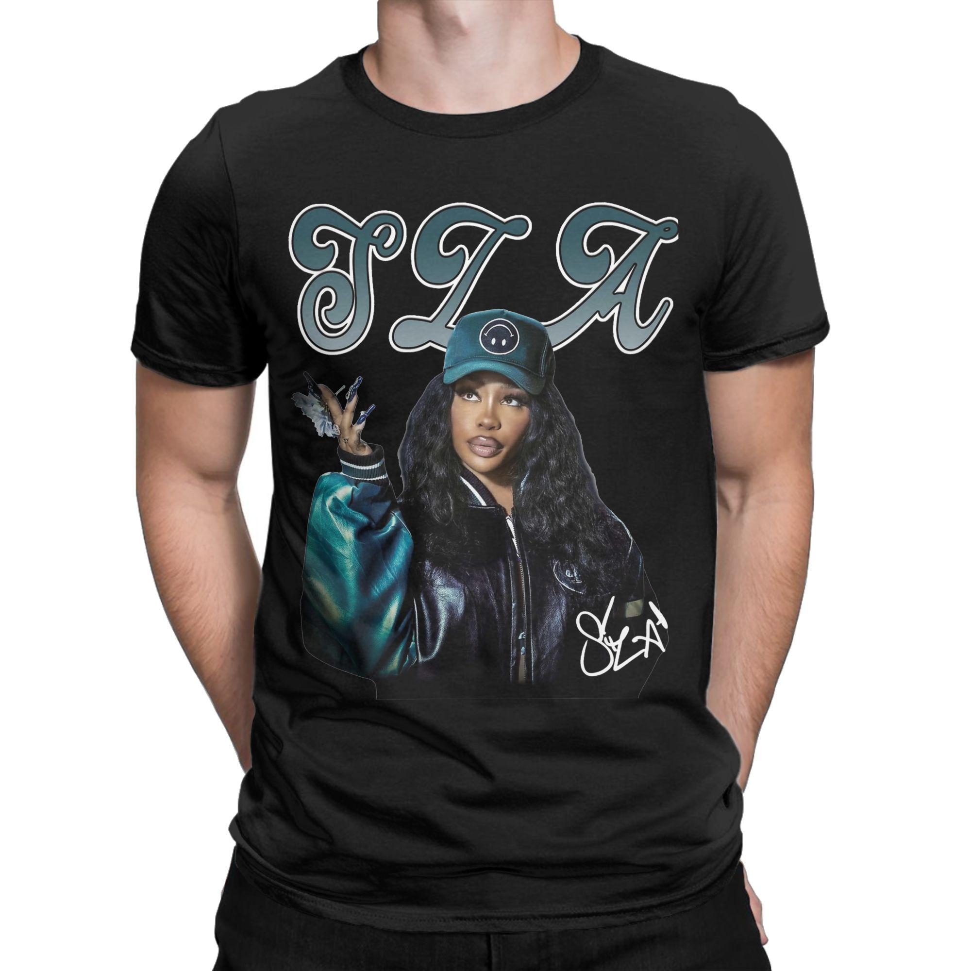 

Men Vintage Style SZA T Shirts 100% Cotton Clothes Leisure Short Sleeve Crewneck Tee Shirt Adult T-Shirt - Men s Summer Cott... S разноцветный